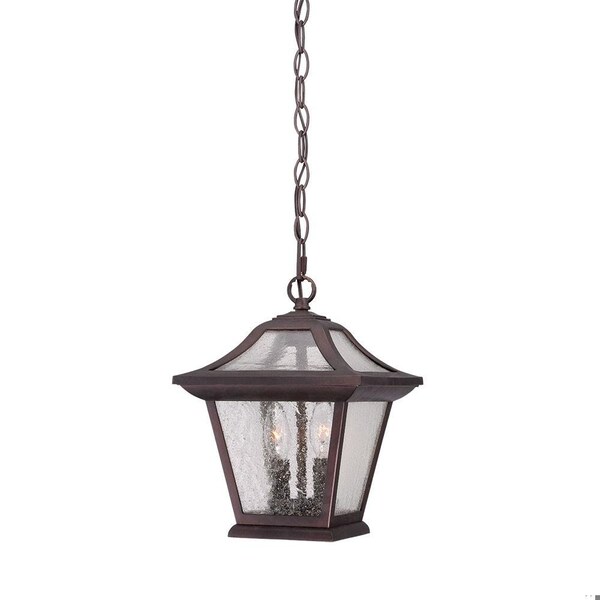 Homeroots 12 x 9 x 9 in. Aiken 2-Light Architectural Bronze Hanging Light 397978 - main